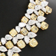 Collier haute joaillerie mont sur or jaune et platine serti de diamants yellow de taille meraude et diamants blancs de taille poire