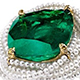 bague joaillerie contemporaine avec emeraude et perles
